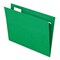 Pendaflex Essentials Colored Hanging Folders 1/5 Tab Letter Bright Green 25/Box